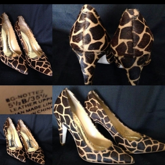 BCB GIRLS CALF HAIR PUMPS SHOES HEELS SIZE 5.5 - Picture 3 of 8